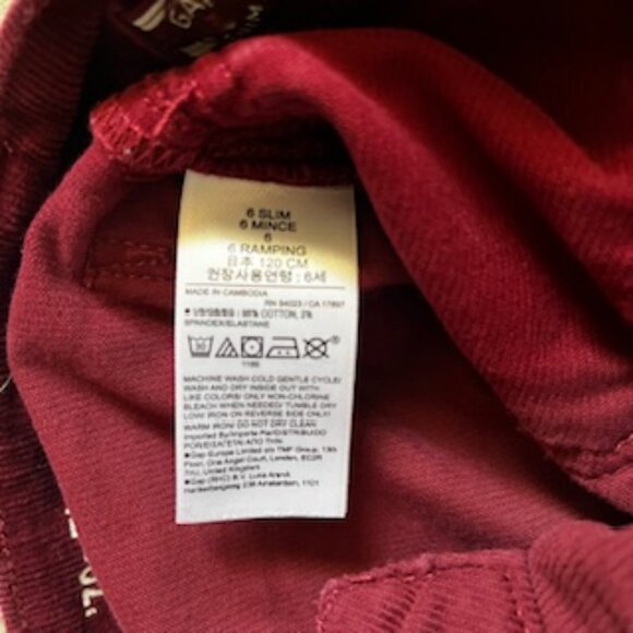 🧡3/15 GAP 70s Flair High Rise Corduroy Pants Adjustable Waist Kids 6 SLIM - Picture 9 of 10